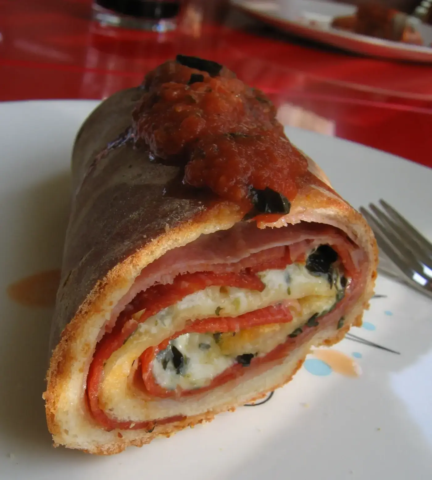 Pepperoni & Ham Stromboli